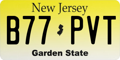NJ license plate B77PVT