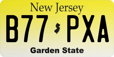 NJ license plate B77PXA