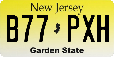 NJ license plate B77PXH