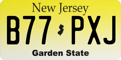 NJ license plate B77PXJ