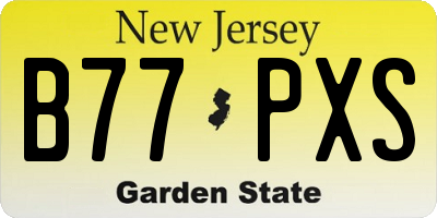NJ license plate B77PXS