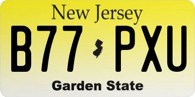 NJ license plate B77PXU