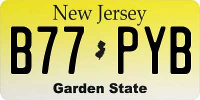 NJ license plate B77PYB