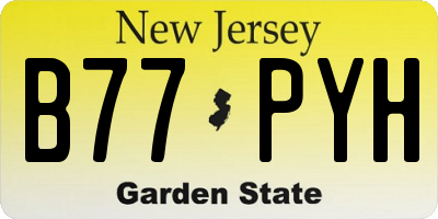 NJ license plate B77PYH