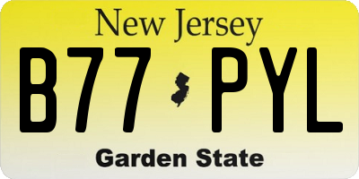 NJ license plate B77PYL