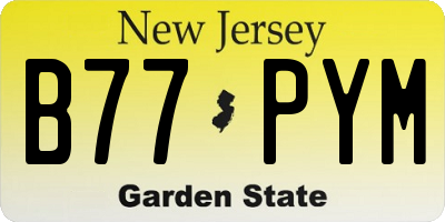 NJ license plate B77PYM