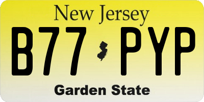 NJ license plate B77PYP