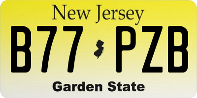 NJ license plate B77PZB