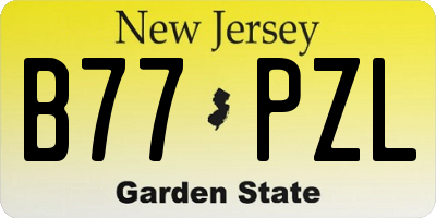 NJ license plate B77PZL