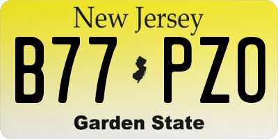 NJ license plate B77PZO