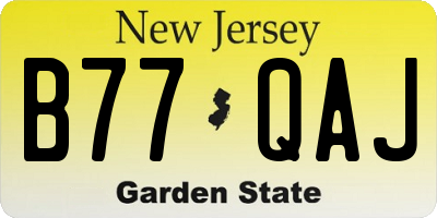 NJ license plate B77QAJ