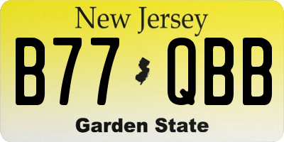 NJ license plate B77QBB