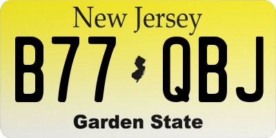 NJ license plate B77QBJ