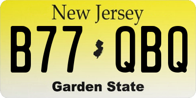 NJ license plate B77QBQ
