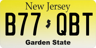 NJ license plate B77QBT