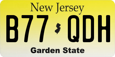 NJ license plate B77QDH