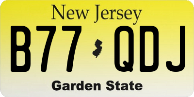NJ license plate B77QDJ