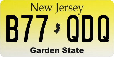 NJ license plate B77QDQ