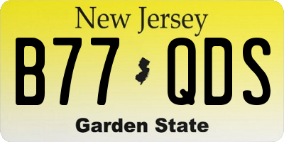 NJ license plate B77QDS