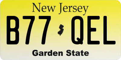 NJ license plate B77QEL