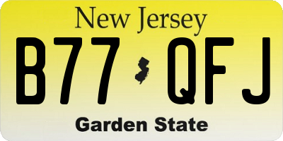 NJ license plate B77QFJ