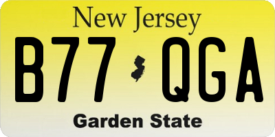 NJ license plate B77QGA