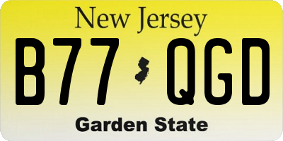 NJ license plate B77QGD