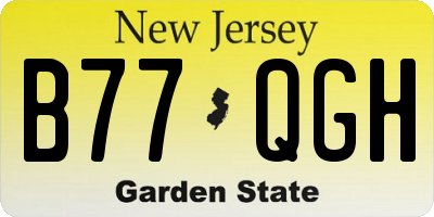 NJ license plate B77QGH