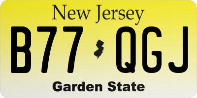 NJ license plate B77QGJ