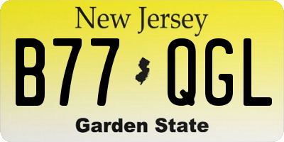NJ license plate B77QGL