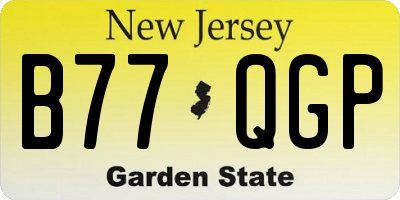 NJ license plate B77QGP