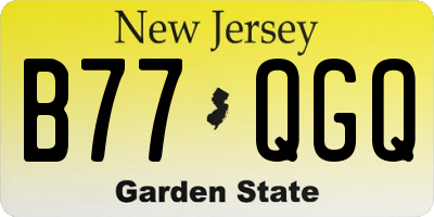 NJ license plate B77QGQ
