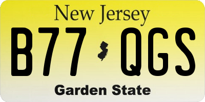 NJ license plate B77QGS