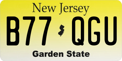 NJ license plate B77QGU