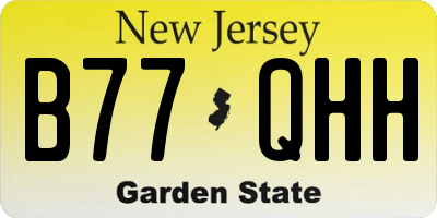 NJ license plate B77QHH