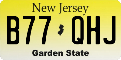 NJ license plate B77QHJ
