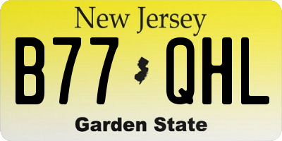 NJ license plate B77QHL