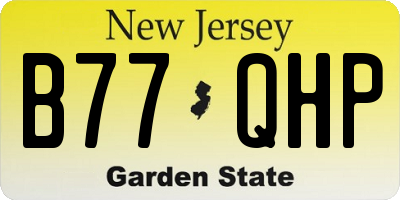 NJ license plate B77QHP