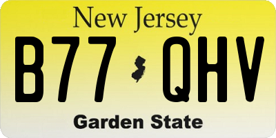 NJ license plate B77QHV