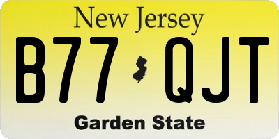 NJ license plate B77QJT