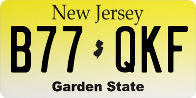 NJ license plate B77QKF