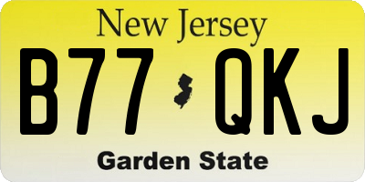 NJ license plate B77QKJ