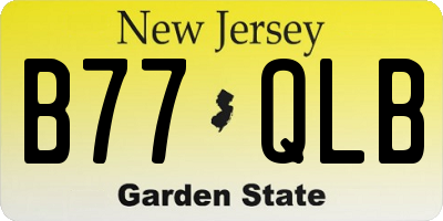 NJ license plate B77QLB