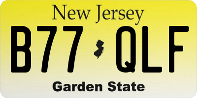 NJ license plate B77QLF