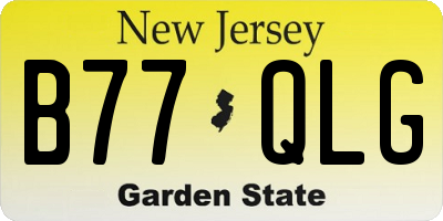 NJ license plate B77QLG