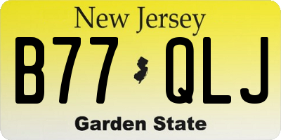 NJ license plate B77QLJ