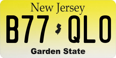 NJ license plate B77QLO