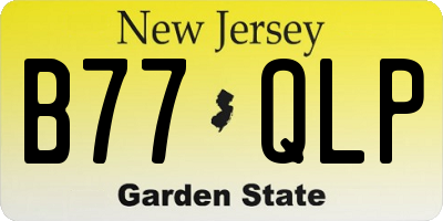 NJ license plate B77QLP