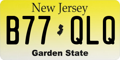 NJ license plate B77QLQ