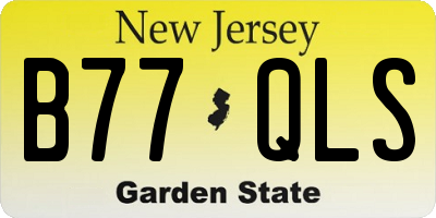 NJ license plate B77QLS